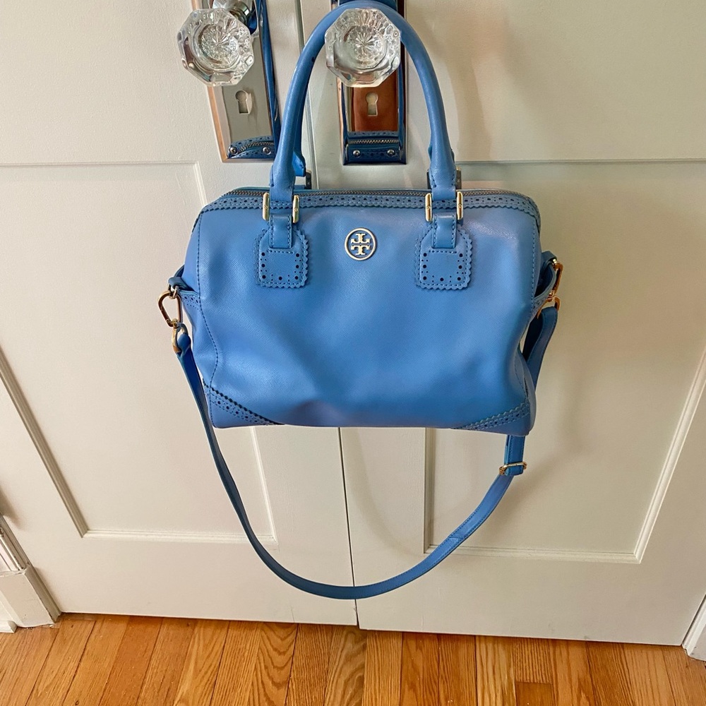 Tory Burch - Cornflower blue handbag.  Beautiful color.  Used condition.